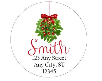 christmas address labels merry christmas wreath round etsy
