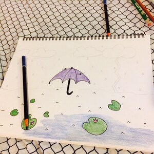 Original Drawing Stormy Showers image 5