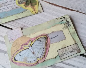 Handmade Altered Junk Journal Index Cards