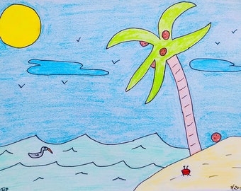 Original Drawing "Beach"