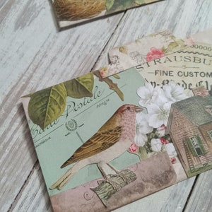 Handmade Collage Junk Journal Index Cards