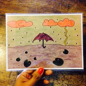 Original Drawing Stormy Showers image 2