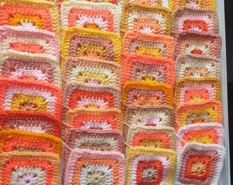 set of 32 crochet squares