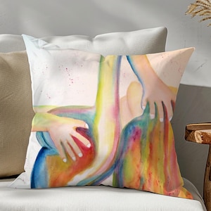 Baden Decoratief Vierkant Sierkussen met inzetstuk Badkamer Housewarming Verjaardagscadeau Woondecoratie Kunst Accent Kussen Twee maten