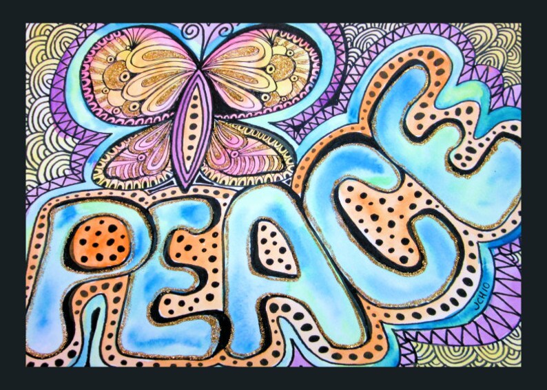 Art Magnet Peace Butterfly 3.5 x 5 image 2