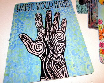 Art Magnet Raise Your Hand 3.5" x 5"