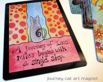 Art Magnet Journey Cat 3.5" x 5"