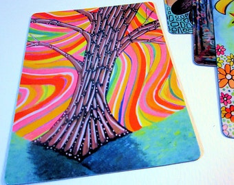 Art Magnet Psychedelic Tree 3.5" x 5"