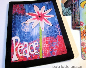 Art Magnet Patriotic Peace 3.5" x 5"
