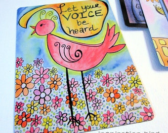 Art Magnet Let Your Voice Be Heard Bird 3.5" x 5"