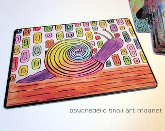 Art Magnet Psychedelic Snail 3.5" x 5"