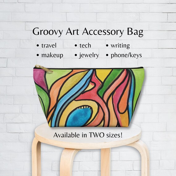 Stand up Accessory Case Travel Pouch Pencil Makeup Jewelry Bag