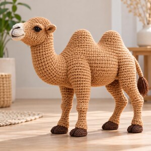 Camel Crochet Pattern PDF, Bactrian Camel Amigurumi Pattern, Crochet Animal, Desert Animal Plush, Stuffed Camel Pattern
