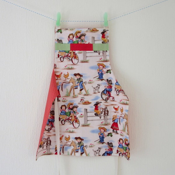 Girl's Reversible Apron - Cowgirl and Mummy Bumble Bees