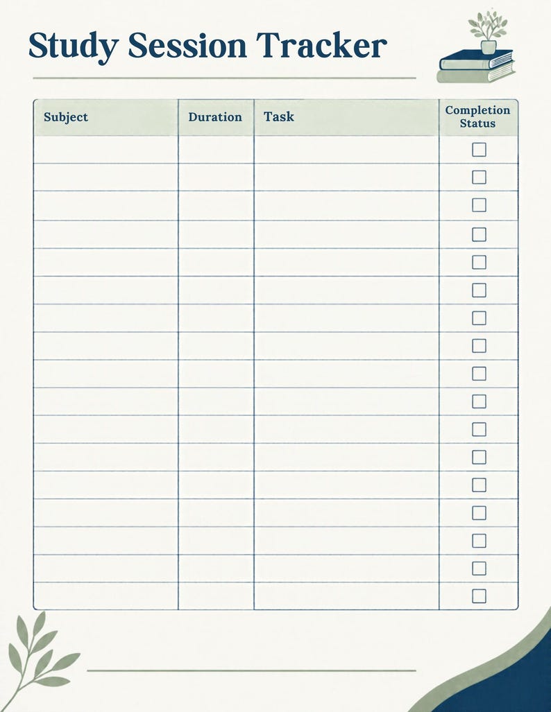 Student Study Planner Bundle, Printable Study Schedule, Homework ...