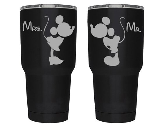 Mickey and Minnie Mouse 30 oz tumbler set like a cooler  Christmas Gift For Couples,His and Her Tumbler Gift Set,Disney Inspired,