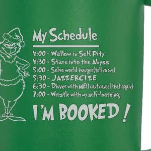 Grinch Inspired cup, tumbler, mug, green monster, Christmas tumbler, Grinchy, Stink, Stank, Stunk