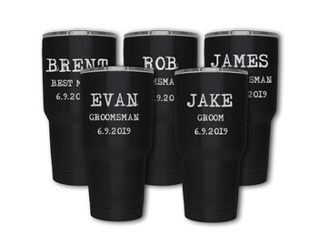 Groomsmen Gift Stainless Steel Tumbler, 30 oz stainless tumbler, Groomsmen Gift, monogram groomsman, best man, wedding party engraved cup