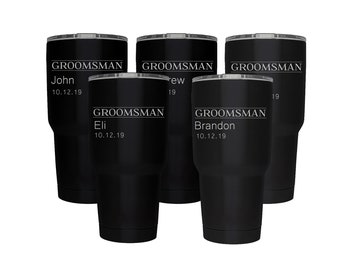 Wedding Groomsman Gift Stainless Steel Tumbler, 30 oz stainless tumbler,Groomsmen Gift, monogram groomsman, bestman,like a yeti...but better