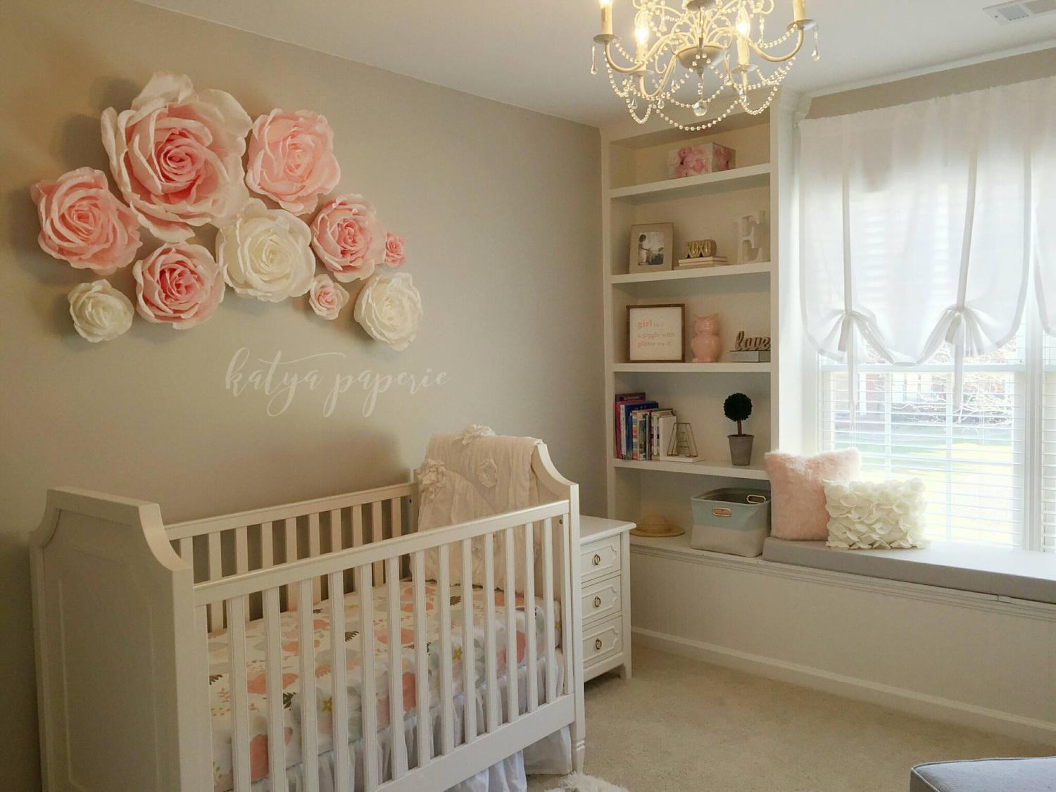 Nursery Wall Paper Flowers. Paper Flower Wall Display. Shop Etsy