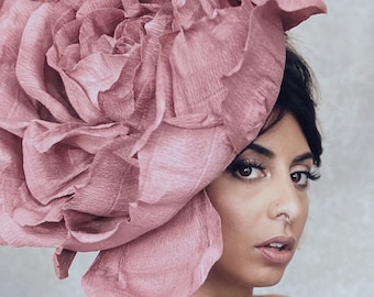 Giant Paper Rose Flower Headpiece