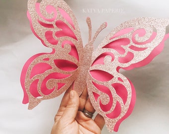 Giant 3D paper butterfly decor. Listing for ONE butterfly. Nursery butterflies wall art. Butterflies decor Giant butterflies girl room decor