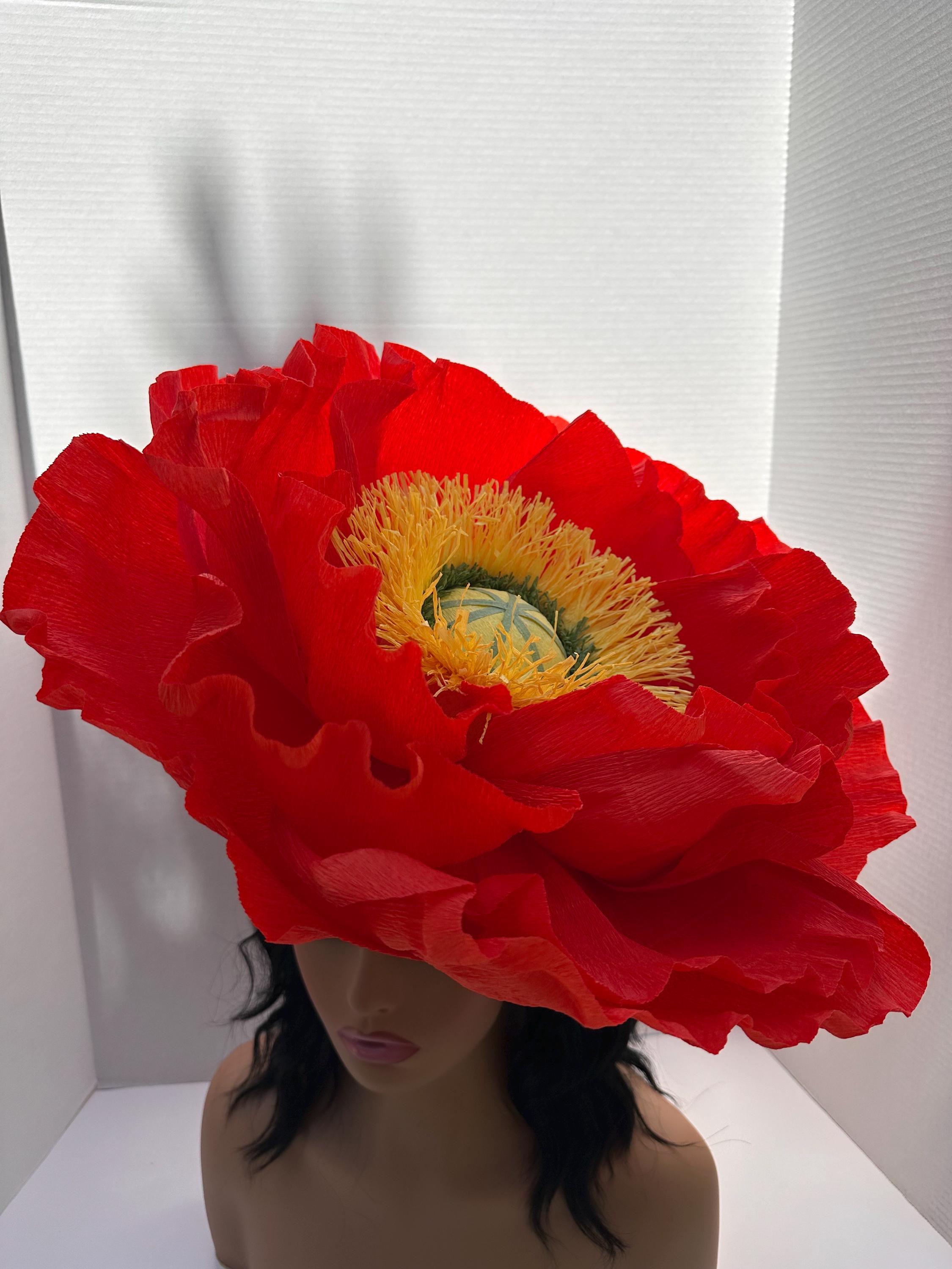 Vibrant Red Hat W/ Gorgeous Poppy Beautiful Red Poppy Flower Print Outdoor Hat Men Women  main image 3