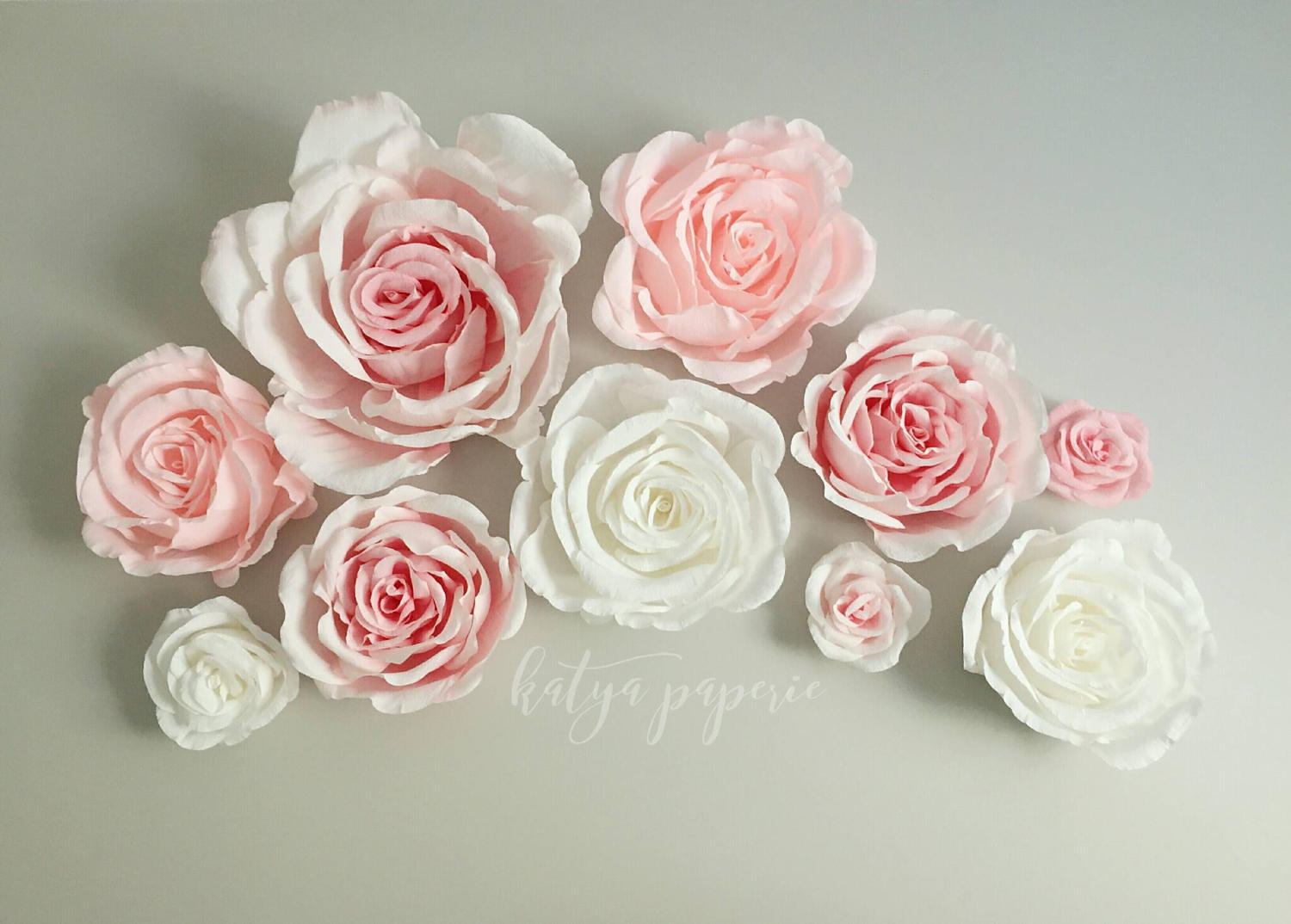Nursery Wall Paper Flowers. Paper Flower Wall Display. Shop Etsy