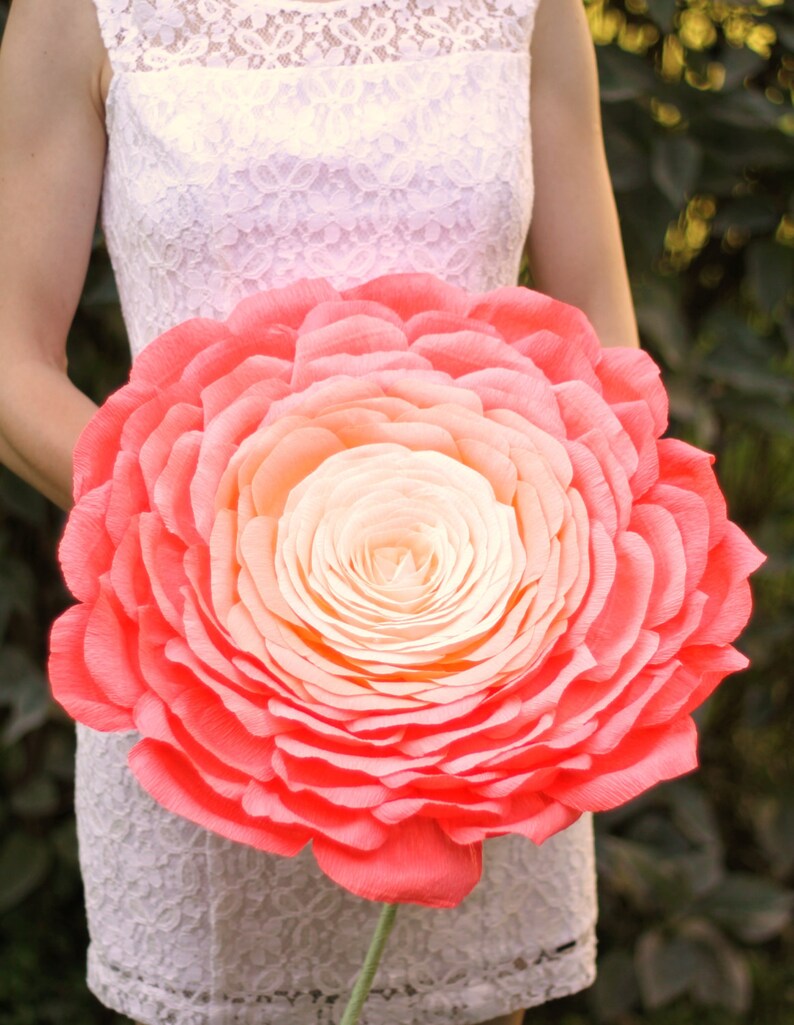 Giant ombre composite bouquet made of petals. Giant paper Etsy