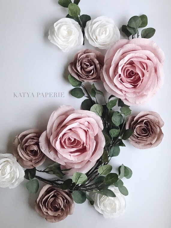 Juego de pared de flores de papel boho. Decoración de pared de - Etsy México Juego de pared de flores de papel boho. Decoración de pared de - Etsy México