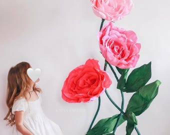 Riesige freistehende Papierblumen Requisiten
