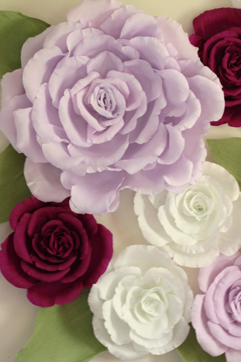 Giant Paper Flower Wall Display 5ft X 5ft Purple Wedding Etsy