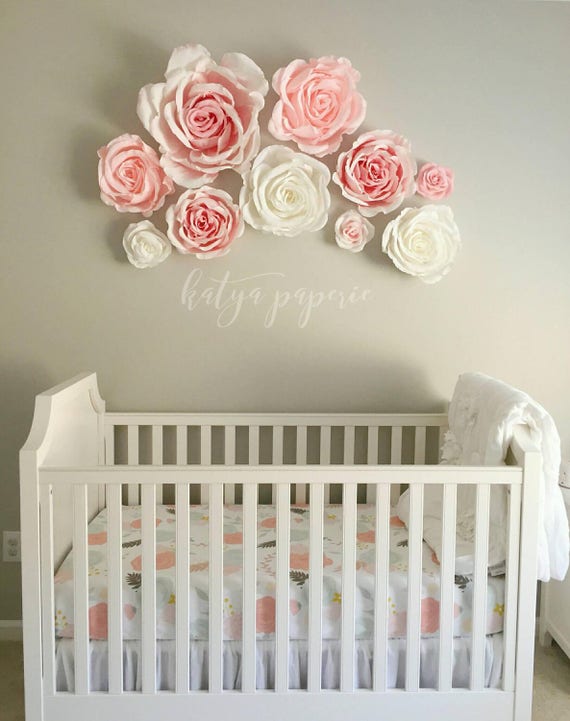 nursery wall paper flowers paper flower wall display shop etsy paper flower display