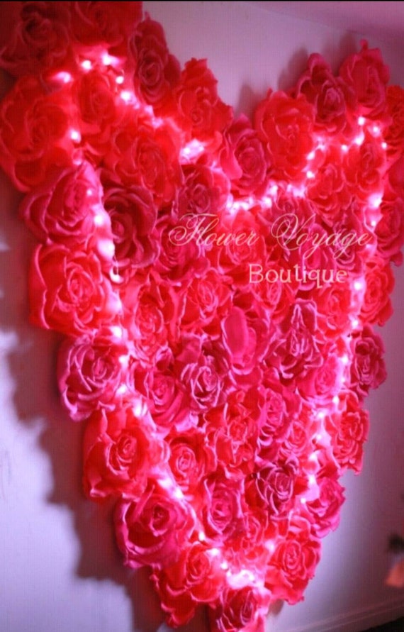 Giant Paper Flower Wall Decor 8 X8 St Valentine S Day Flower Heart Display Alice In Wonderland Party Decor Photo Backdrop Shop Window