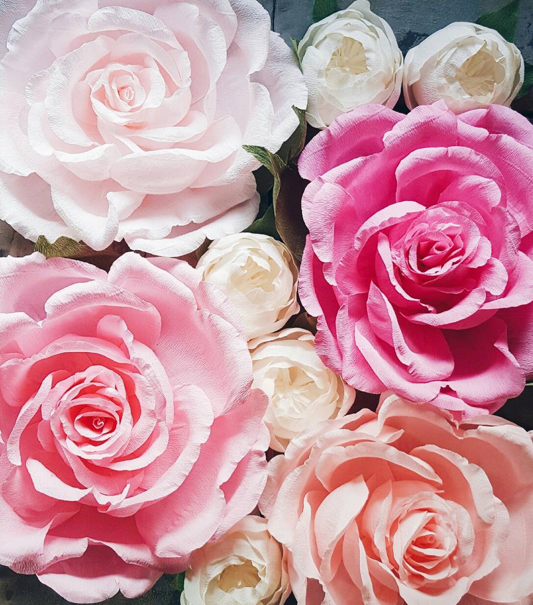 Giant Paper Flower Wall Display. Pink Wedding Backdrop. Alice in