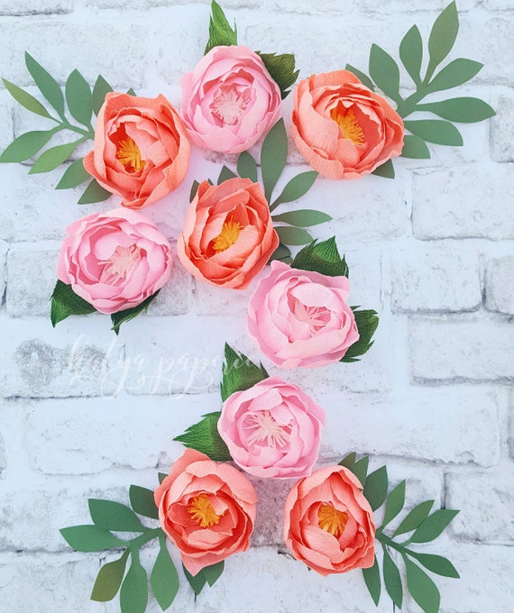 Paper Flower Wall Display Girl Nursery Wall Decor Photo Etsy
