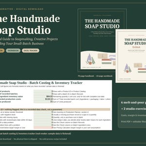 Soap Making Guide Bundle | Beginner Handbook, Printable Workbook & Excel Cost Tracker Bundle Kit
