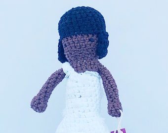 Michelle Obama Inauguration Dress Stuffed Doll Amigurumi Stuffed Animal