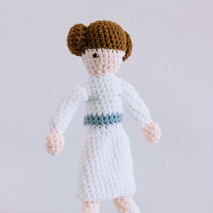 Princess Leia Crocheted Stuffed Doll - Princess Leia from Star Wars Amigurumi Doll