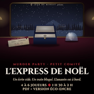 Kerstmoordmysteriefeest voor 4 tot 6 spelers | De Kerstexpress | Kleine groep, thema jaren 30, inclusief versie met milieuvriendelijke inkt