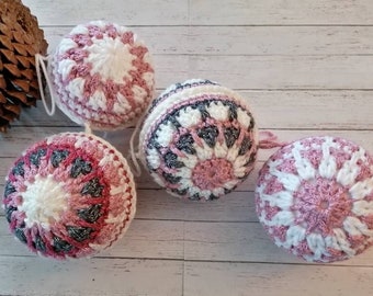 boule de noel ROSE- ornement de sapin Noël (différents coloris) SUR COMMANDE