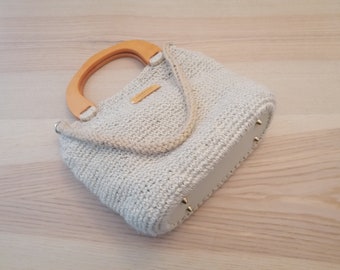 sac ETE crochet jute (crocheté a la main), accessoire boho chic bohème, sac tendance, cute crochet bag, sac pochette accessoire