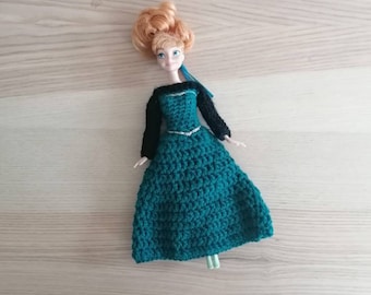 ANNA disney princess dress (for BARBIE) crochet