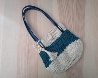 sac crochet jute (crocheté a la main)