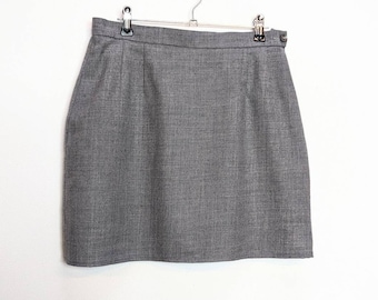 Grey Mini-Skirt Vintage Mini Skirt Grey Skirt Small Mini-Skirt Women's Skirt High Waisted Mini-Skirt Gray Mini Skirt Vintage Skirt Small S