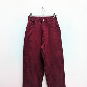 Burgundy Denim Dark Red Jean Fabric by the Yard Cone Mills White
