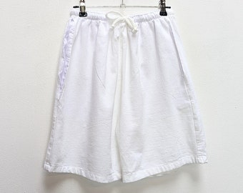 White Shorts Vintage Shorts Cotton Shorts Women's Shorts Medium Shorts White Shorts High Waisted Shorts Vintage White Shorts Medium Shorts