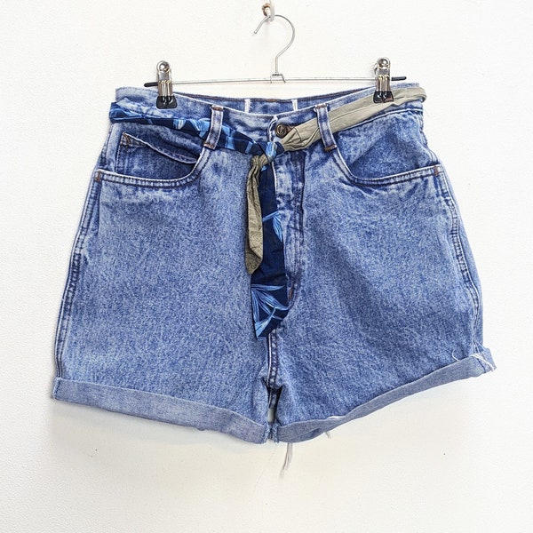 Pantaloncini di jeans blu Pantaloncini di jeans vintage Pantaloncini piccoli Pantaloncini di jeans a vita alta Pantaloncini di jeans da donna piccoli Pantaloncini a vita alta vintage Piccoli S