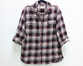 Rotes kariertes Flanellhemd Vintage kariertes Hemd Rotes kariertes Flanellhemd Schwarzes kariertes Flanellhemd Vintage Kariertes Hemd