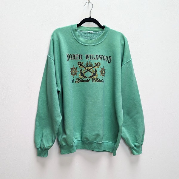 Green Graphic Sweatshirt Vintage Sweatshirt XL Graphic Jumper Green Sweatshirt Graphic Sweater Oversize Sweatshirt Vintage Jumper Graphic XL